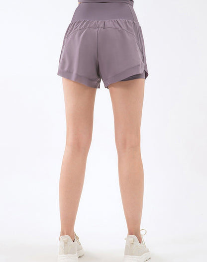 High Waisted Athletic Running Shorts with Pockets