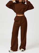 Sport Set with Long Sleeve Crop Sweatshirt and Sweatpant