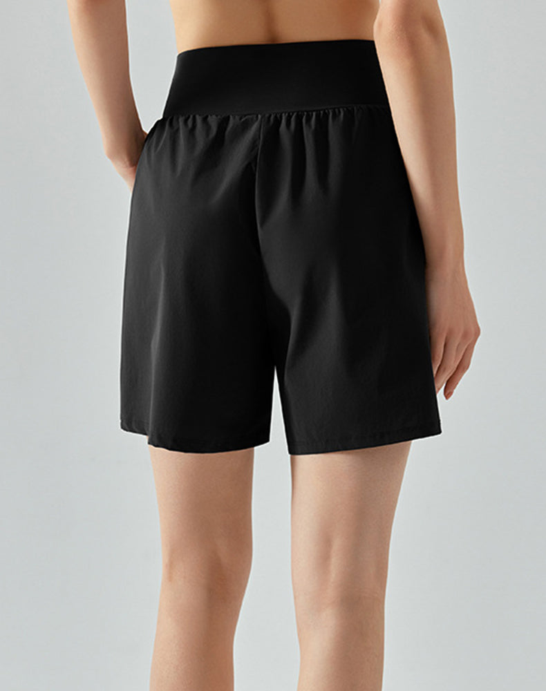 High Waist Loose Athletic Shorts Wide Leg Running Short