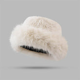 Winter Faux Rabbit Fur Beanie Bucket Hat Furry Warm Cap