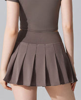 Pleated Tennis Mini Skirt with Shorts and Pockets