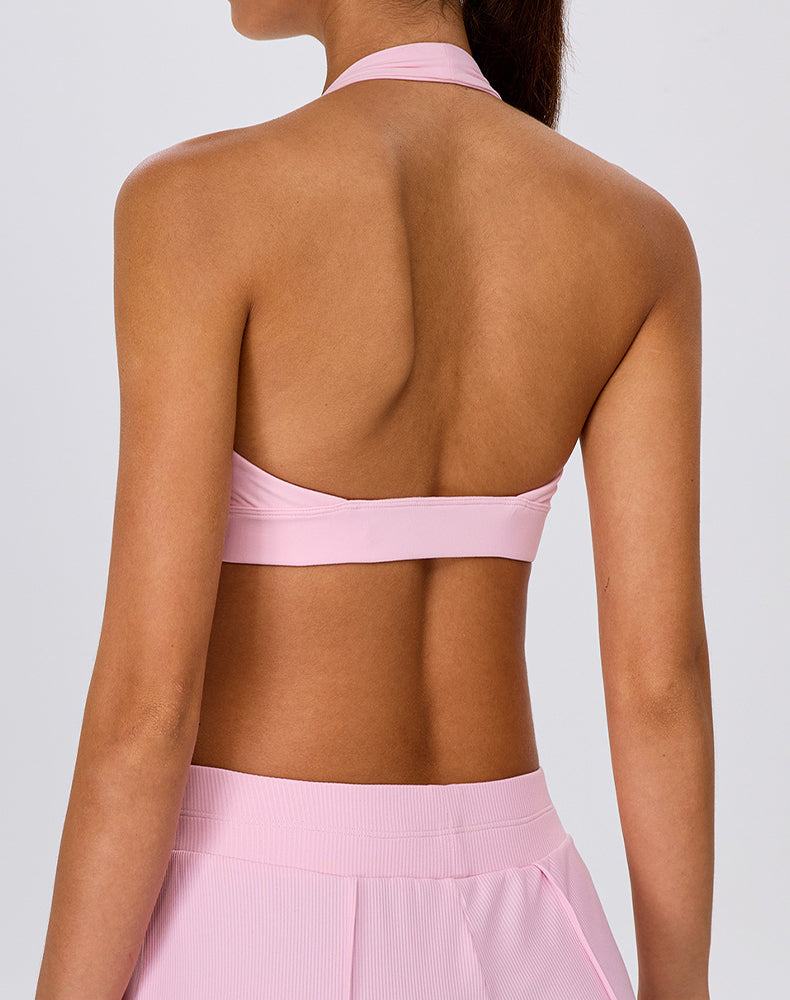 Halter Longline Sports Bra with Padded
