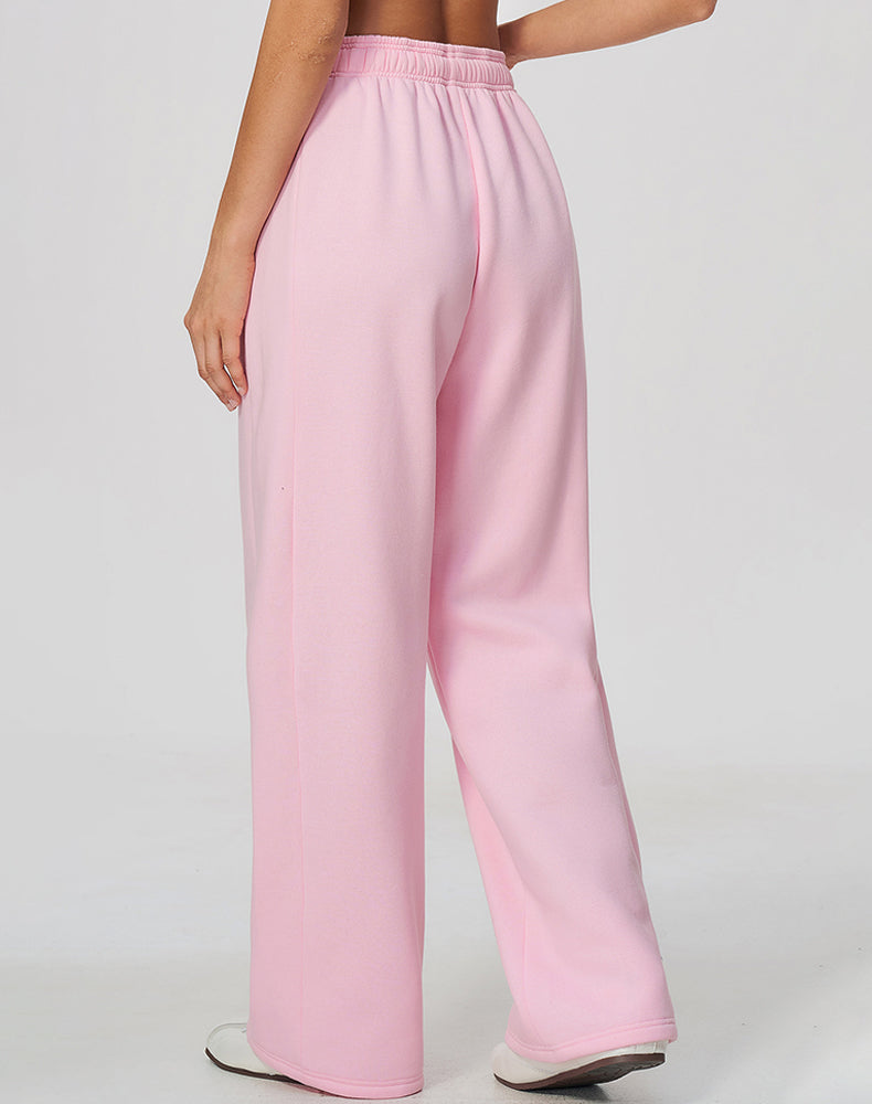 Wide Leg Fleece Running Sweatpant with Pockets