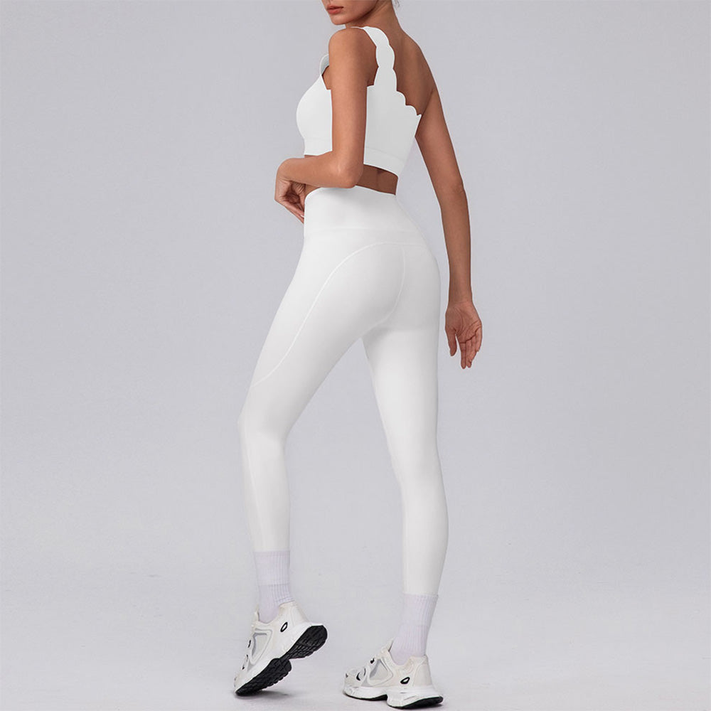 Activewear Sets with One Shoulder Sports Bra and Leggings