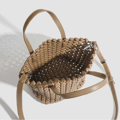 PU Woven Simple Handbag | Elegant &amp; Versatile Daily Accessory