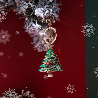 Christmas Tree Keychain Rhinestone Purse Charms