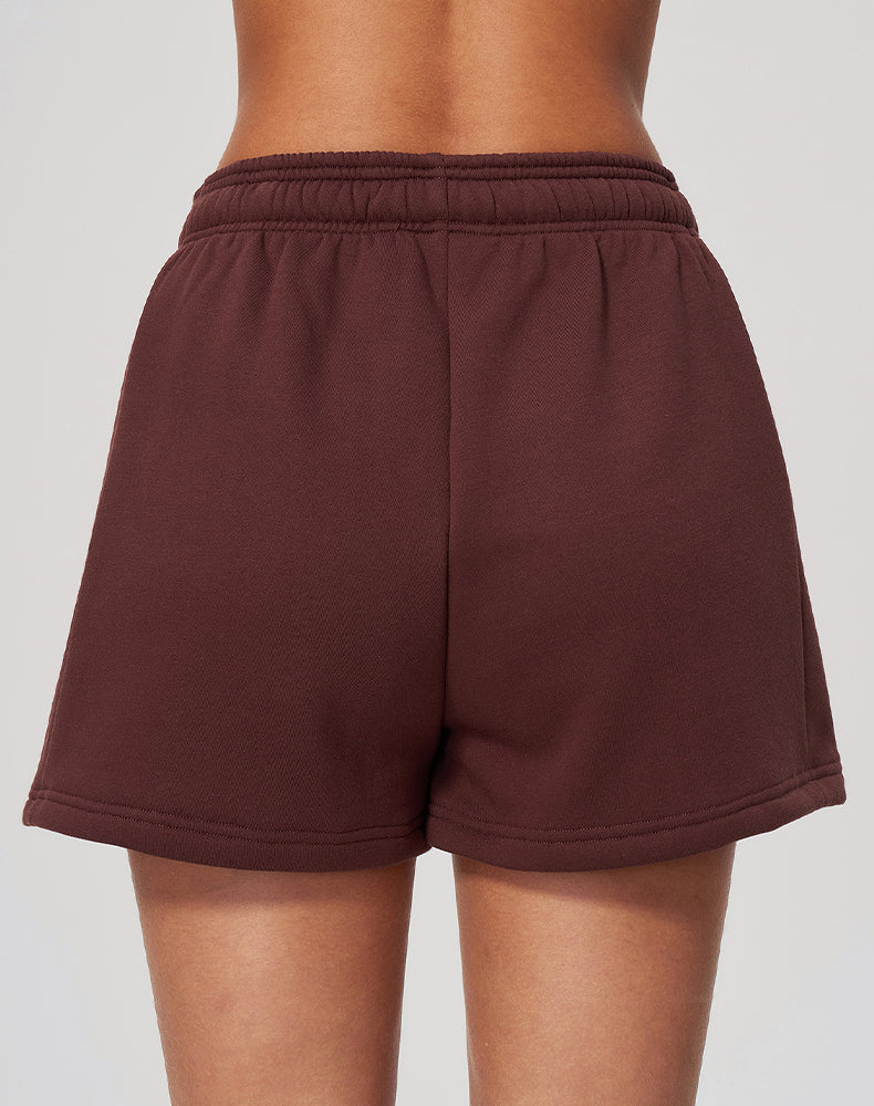 High Waist Loose Lounge Shorts with Pockets