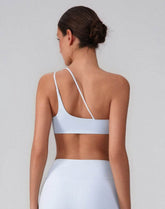 Asymmetric One Shoulder Backless Sports Bra
