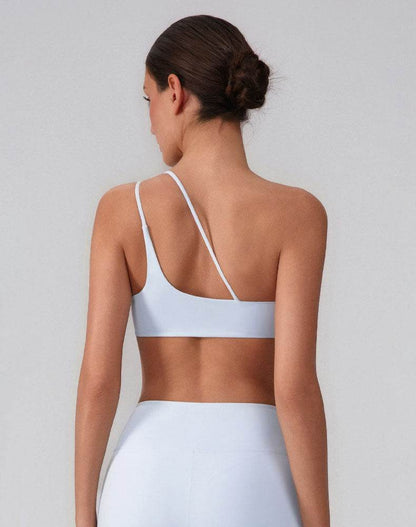 Asymmetric One Shoulder Backless Sports Bra