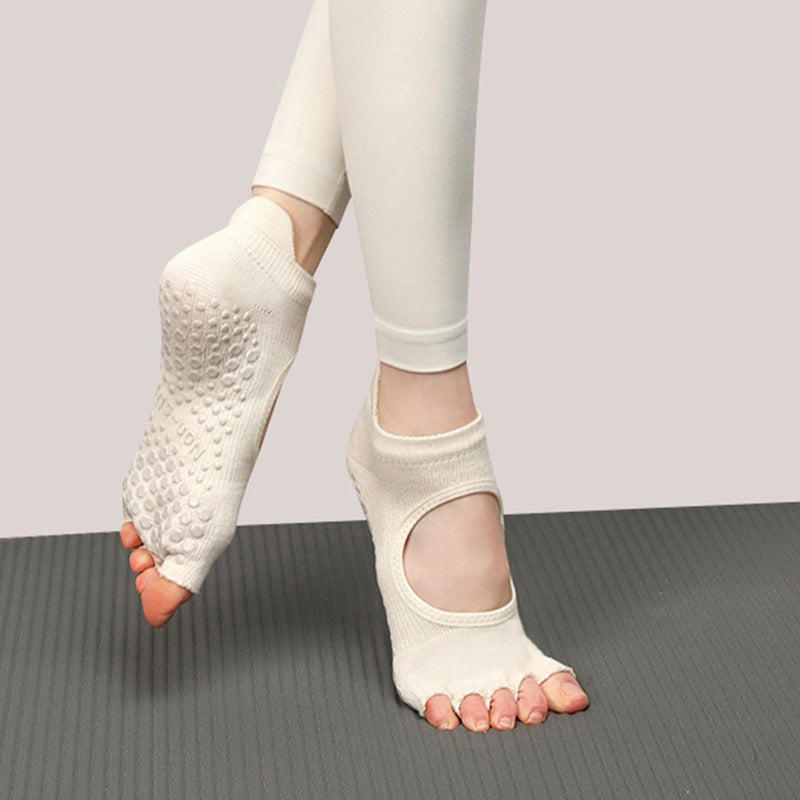Grip Non Slip Yoga Socks Toeless Toe Pilates Socks