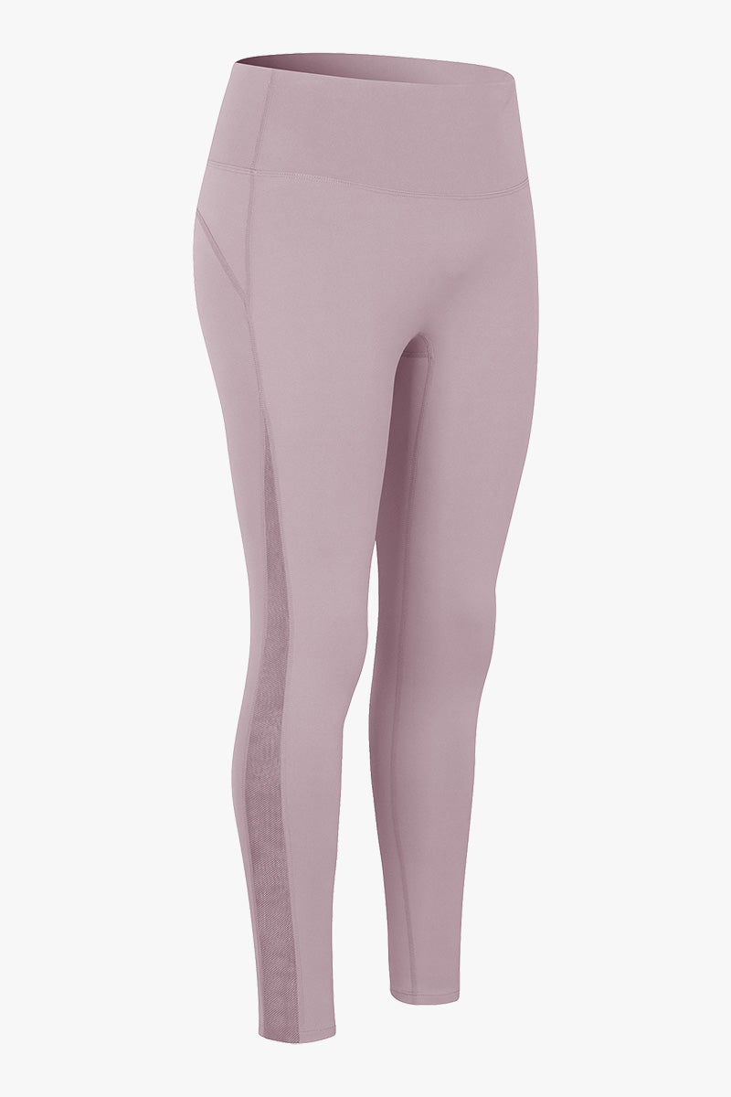 High Waist Workout Leggings with Mesh Inserts for Style and Comfort