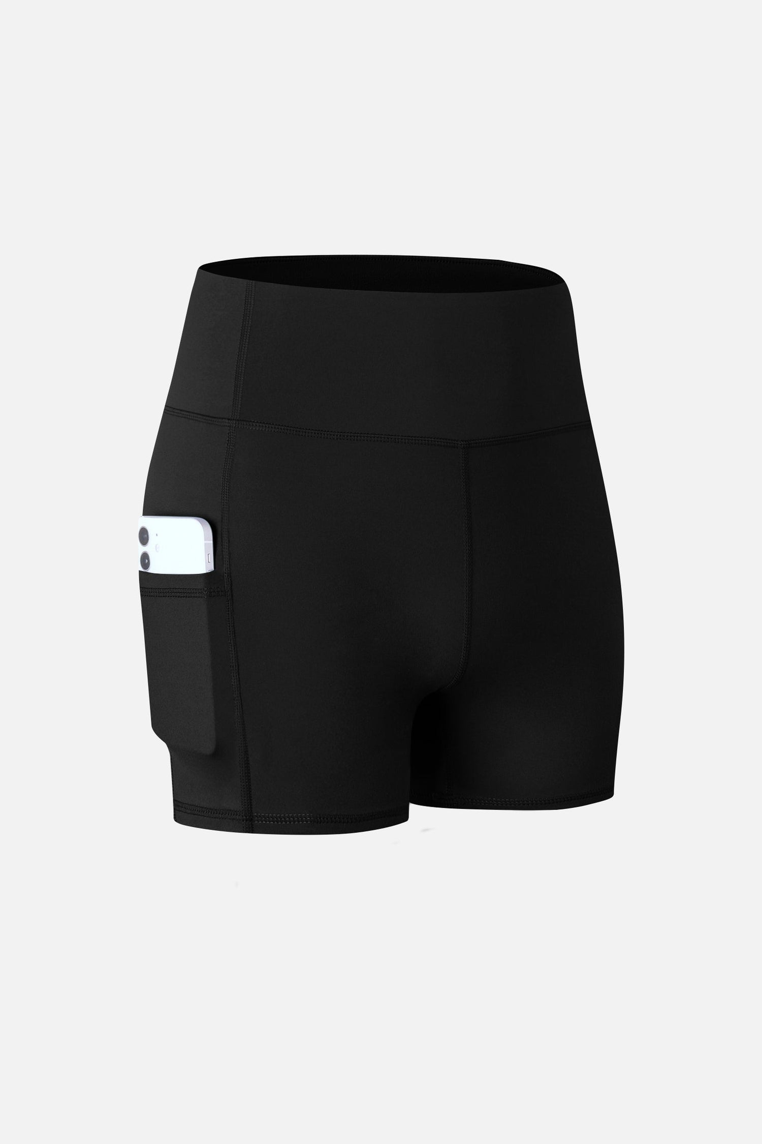 High-Rise Yoga Shorts with Pockets