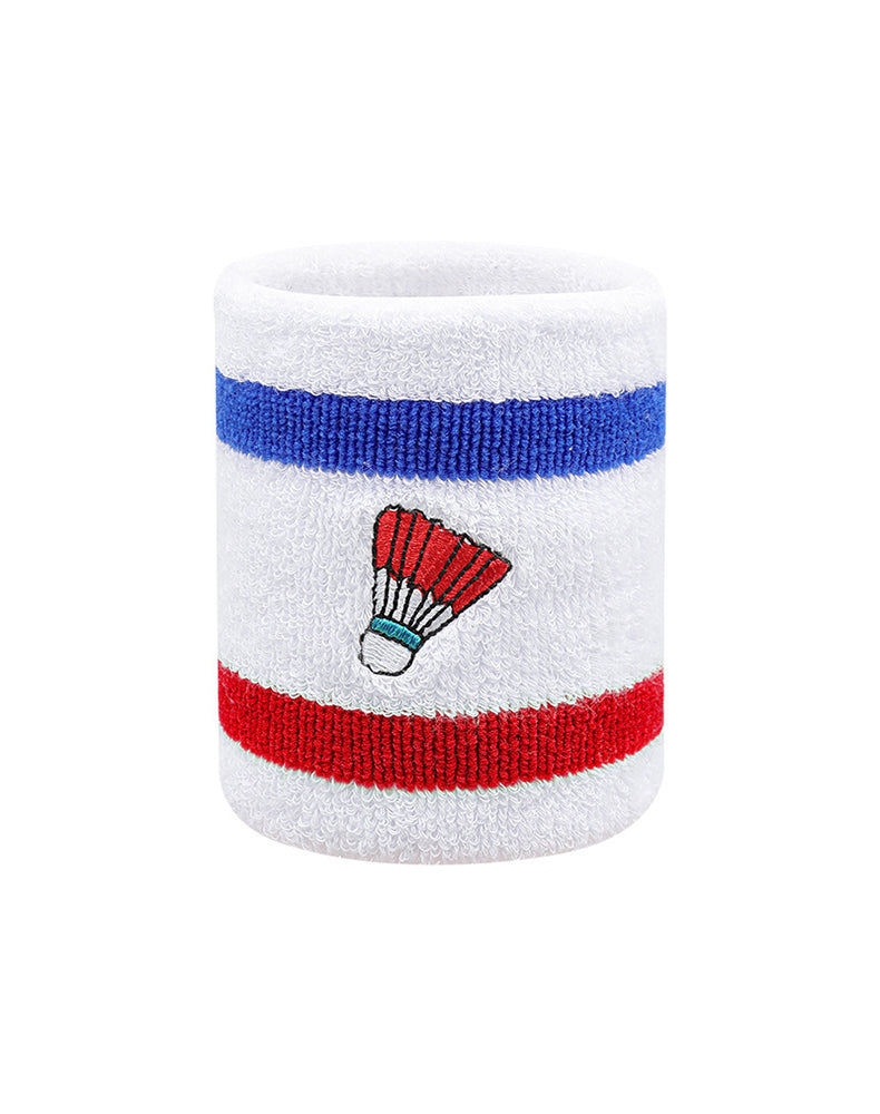Badminton Embroidery Sports Wristband Set