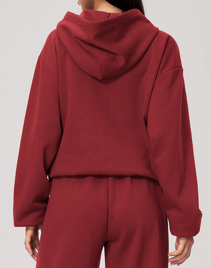 Long Sleeve Full Zip Casual Hooded with Pockets
