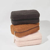 Solid Plush Makeup Bag