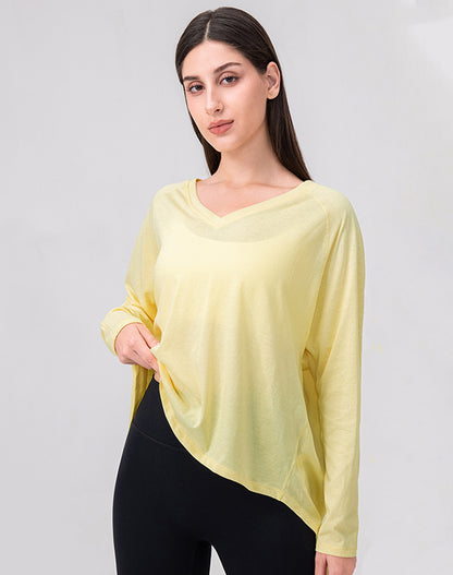 Tie Open Back Long Sleeve Mesh Yoga Tops