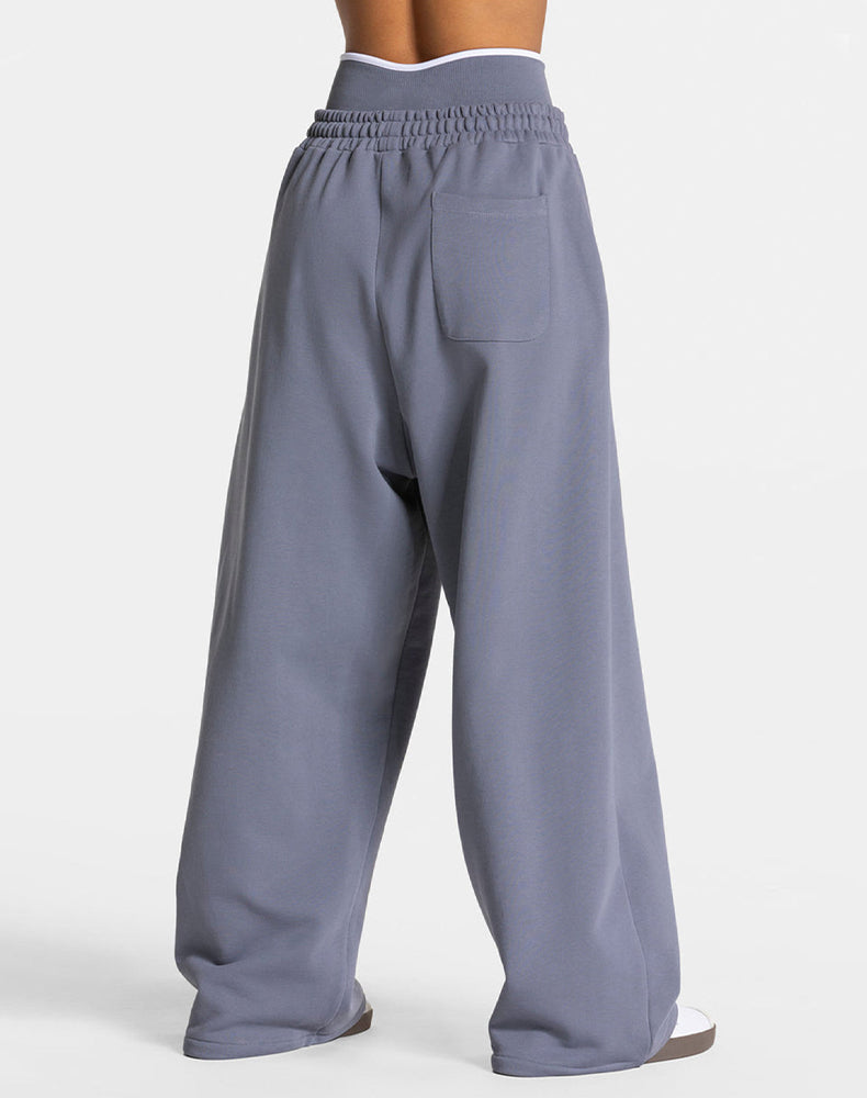 High Waist Wide Leg Lounge Sweatpants with Pockets