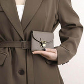 Short Leather Credit Card Coin Purse Bag