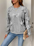 Bows Oversized Crewneck Long Sleeve Sweatshirt | Perfect for Everyday