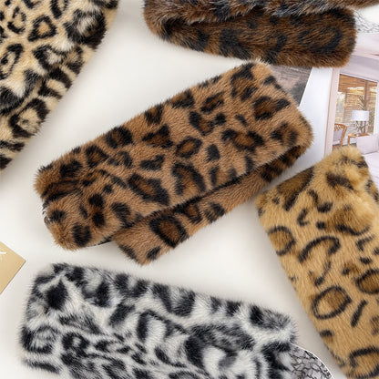 Leopard Faux Fur Warm Winter Wide Headband