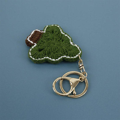 Crochet Christmas Tree Keychain Bag Pendant Christmas Gift
