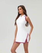 Polo Collar Golf Tennis Dress with Shorts