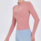 Full Zip Up Yoga Jacket with Thumb Hole