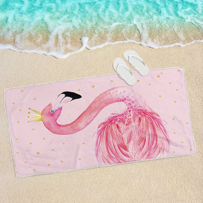 Flamingo Pink Beach Towel