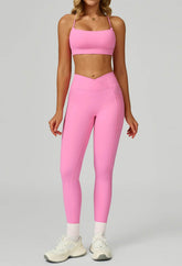 Activewear Set with Cross Back Bra and Legging