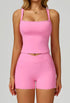 Activewear Set with Wide Strap Tank Top and Short