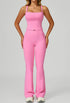 Activewear Set with Wide Strap Tank Top and Flared Pant