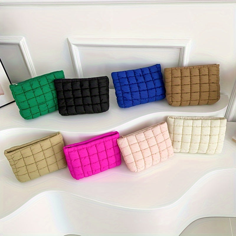 Puffy Quilted Clutch Bag