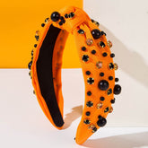 Halloween Pearl Rhinestone Knotted Headband Hair Accessories