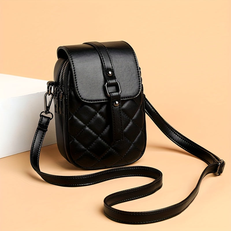 Mini Argyle Quilted Crossbody Bag