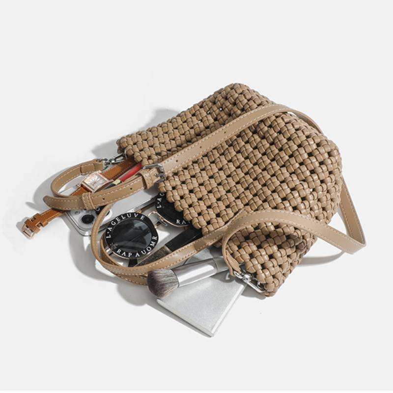 PU Woven Simple Handbag | Elegant &amp; Versatile Daily Accessory