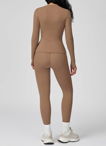 Sports Wear with Long Sleeve T-Shirt and Leggings