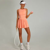 Sleeveless Golf Dress with Built in Shorts and Pockets