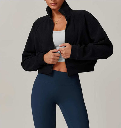 Standing Collar Yoga Fleece Jackets | Perfect for Yoga &amp; Relaxation