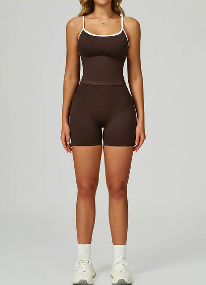 Sport Set with Color Block Tank Top and Short