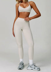 Activewear Set with Cross Back Sports Bra and Legging