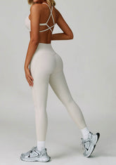Activewear Set with Cross Back Sports Bra and Legging
