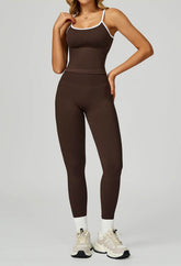Sport Set with Color Block Tank Top and Legging