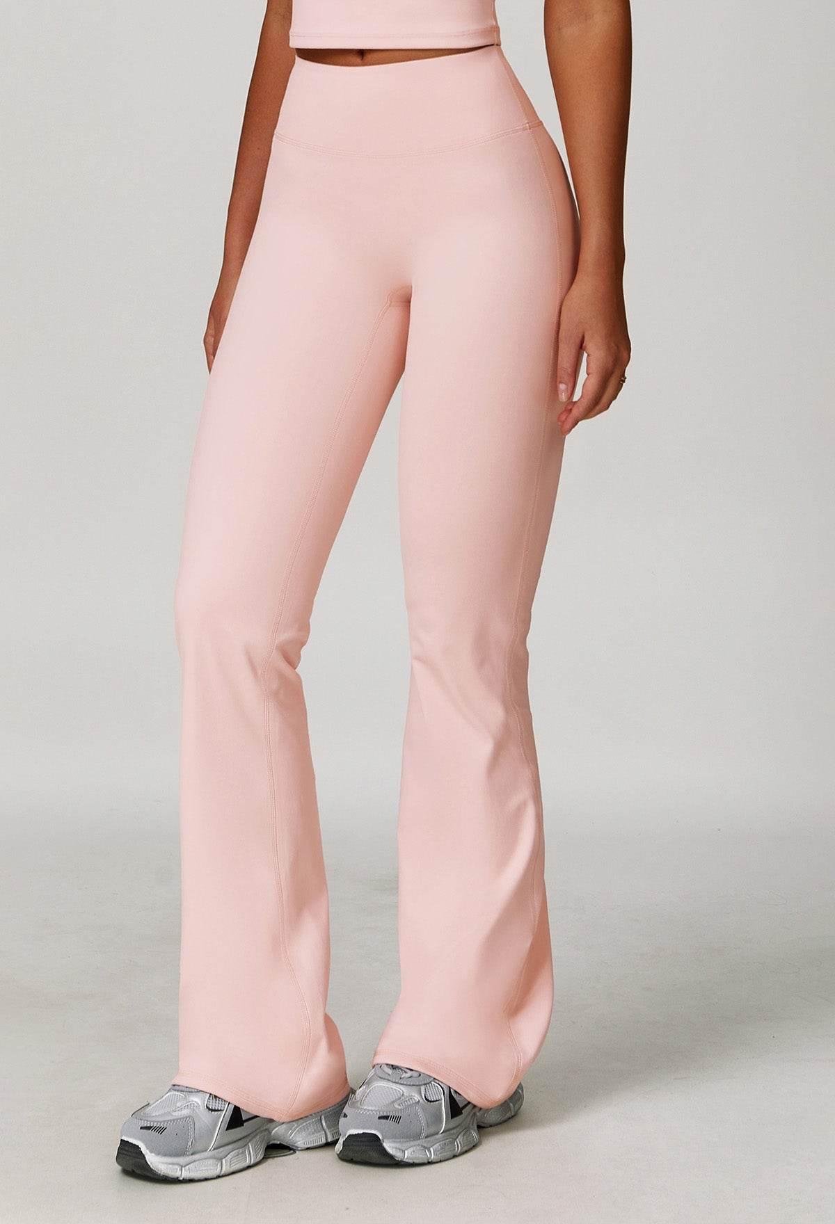 No Front Seam High Waist Sports Flared Leg Pants