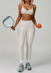 Activewear Set with Cross Back Sports Bra and Legging