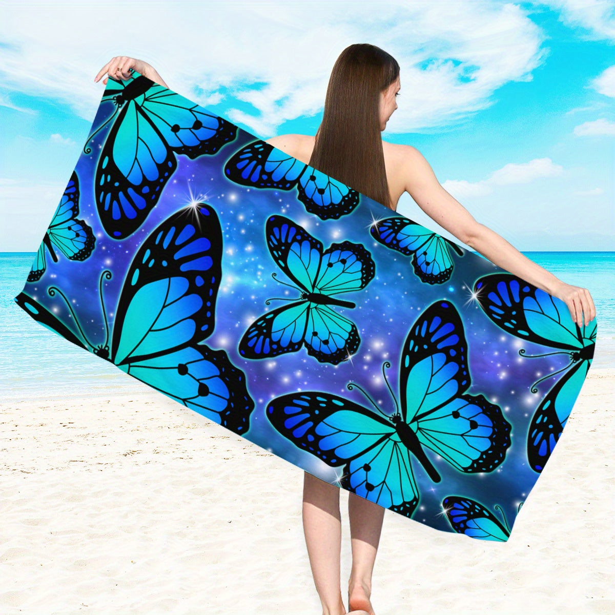 Butterfly Pattern Beach Towel