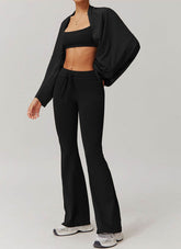 Sports Sets with Long Sleeve T-Shirts and Flare Pants