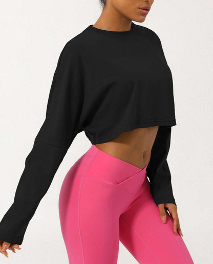 Long Sleeve Crop Athletic Sweatshirt | Stylish &amp; Functional Activewear