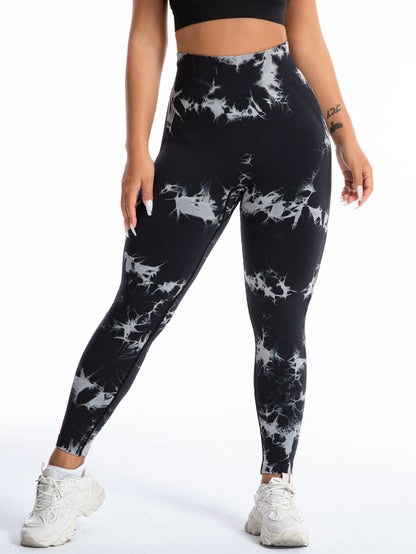 Plus Size High-Waisted Tie-Dye Yoga Pants