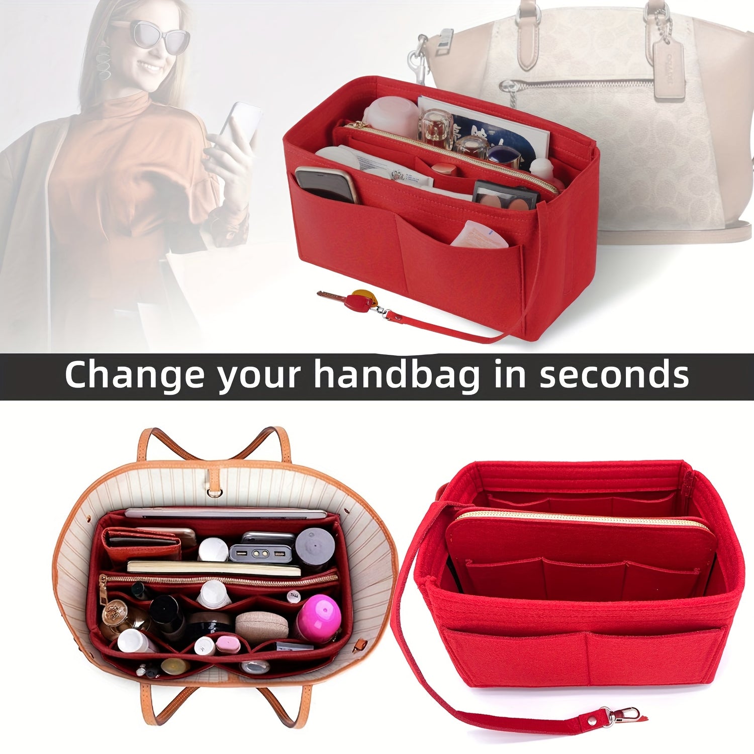 Handbag Organizer Insert