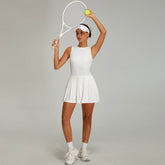 Sleeveless Golf Dress with Built in Shorts and Pockets